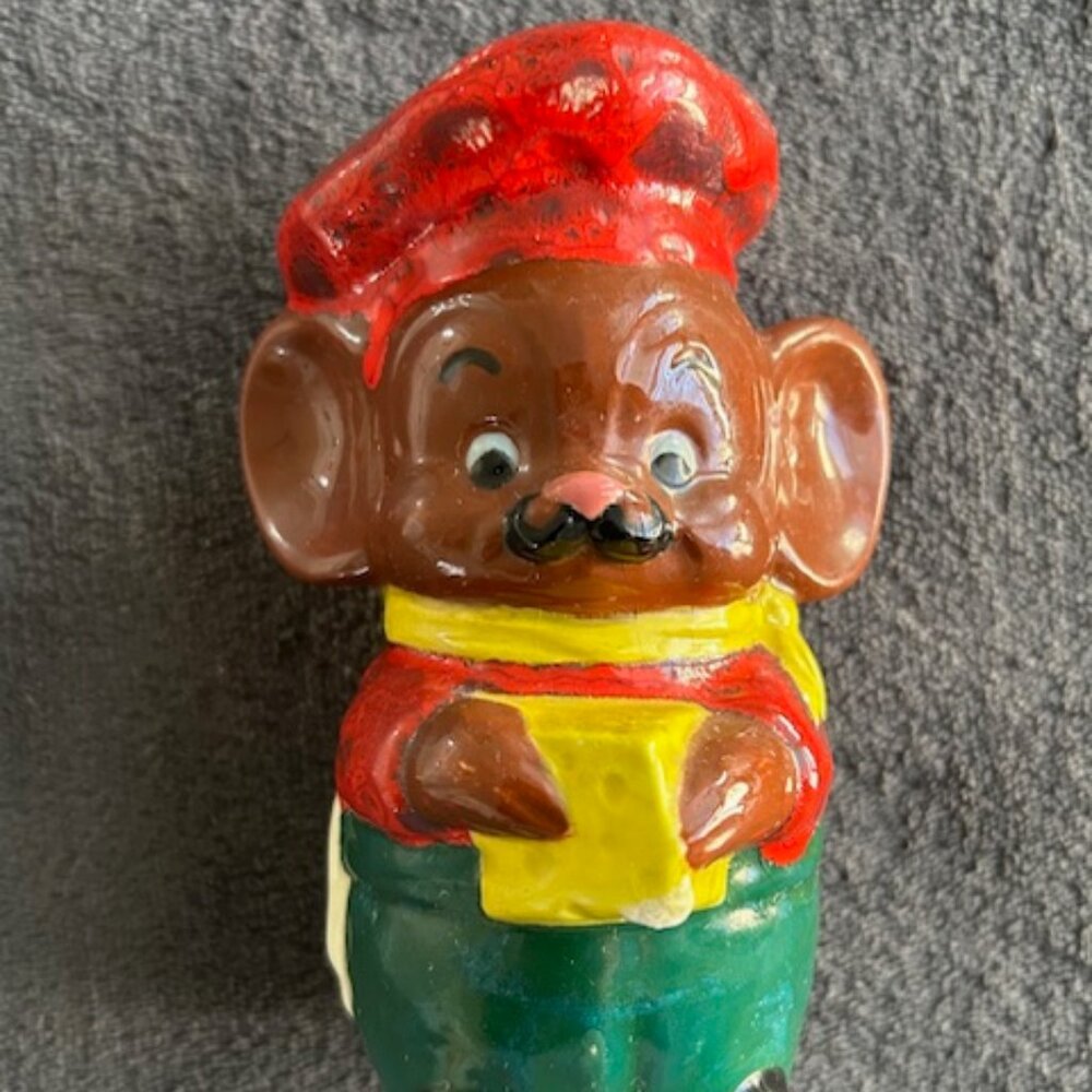 Vintage Ceramic Mouse Pen & Pencil Holder